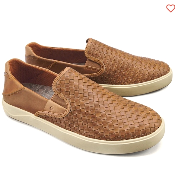 OluKai Other - OluKai Lae'Ahi Lauhala Woven Leather Slip-On Shoe in Fox